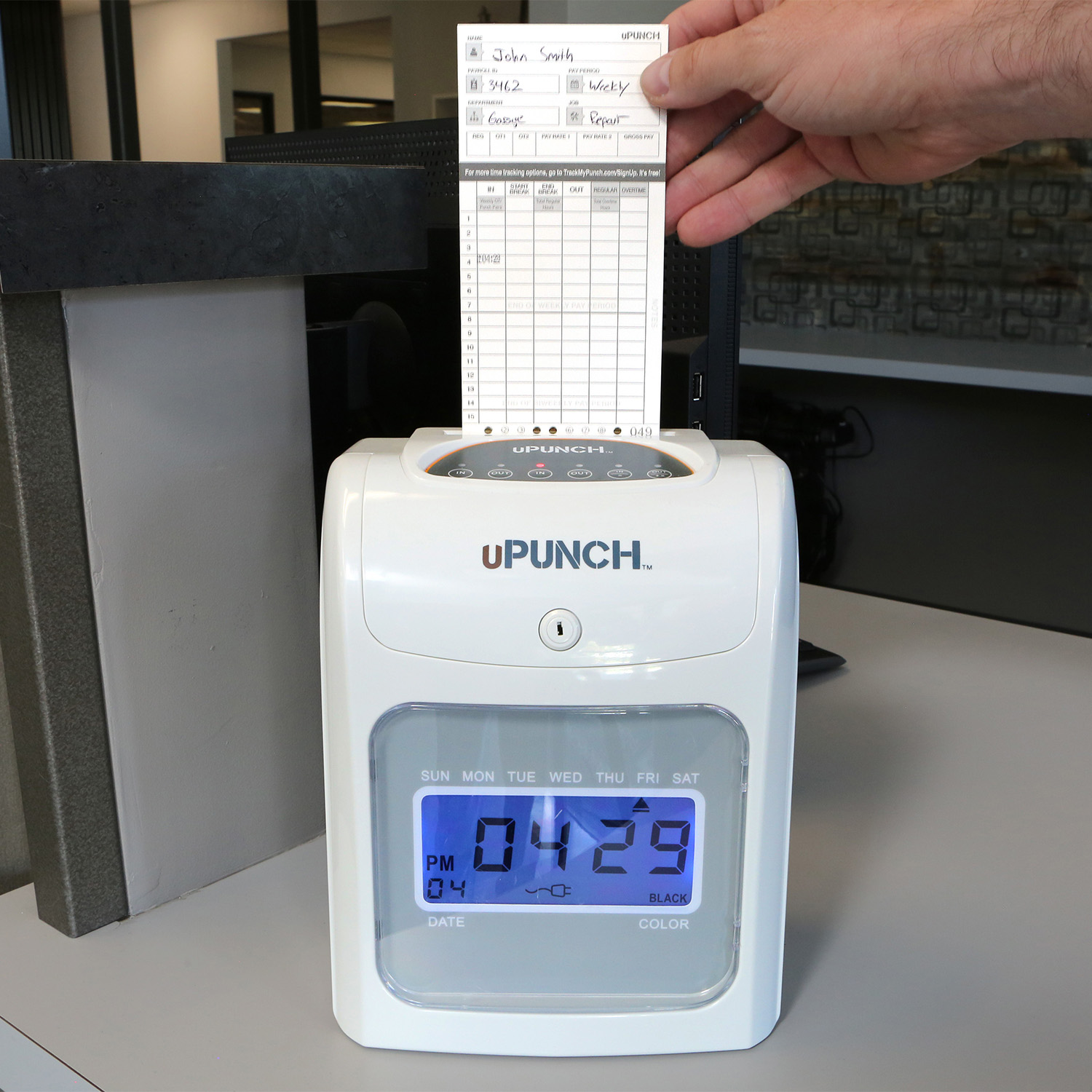 100 Time Cards For UPunch HN4000 & Similar Time Clocks - 2 Packs Of 50, Numbered & Pre-Punched
